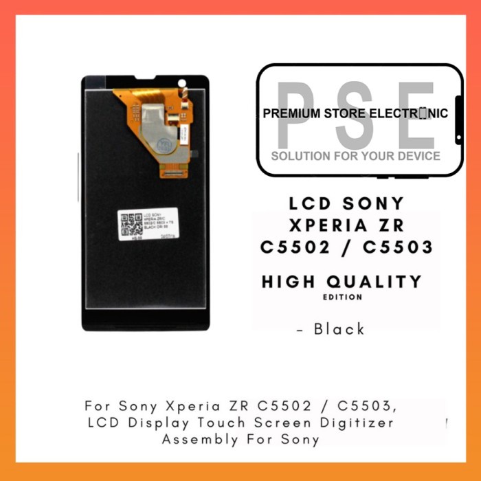 LCD Xperia ZR C5502 C5503 ORIGINAL Fullset Touchscreen Garansi