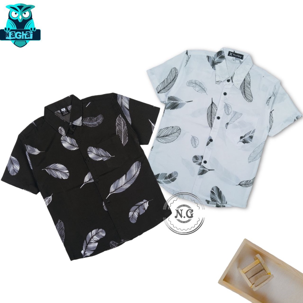 NAGHAI-Kemeja Anak Lengan Pendek Motif Kekinian Laki Laki Cowok cowo /Kemeja Anak Laki-laki 1-10 tahun / kemeja pendek anak / kemeja anak tanggung