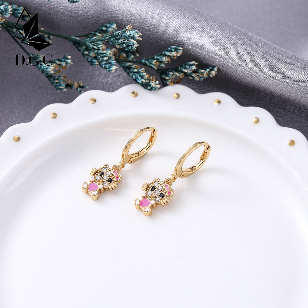 ♥️✅COD✨Anting Anak Titanium Anti Karat Bayi Emas Muda Hellokitty Anting Tusuk Aksesoris Perempuan Murah D150