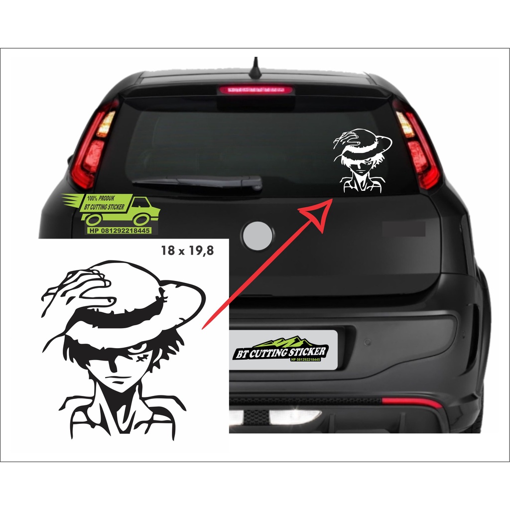 sticker anime one piece sticker mobil sticker kaca mobil model anime one piece sticker one piece