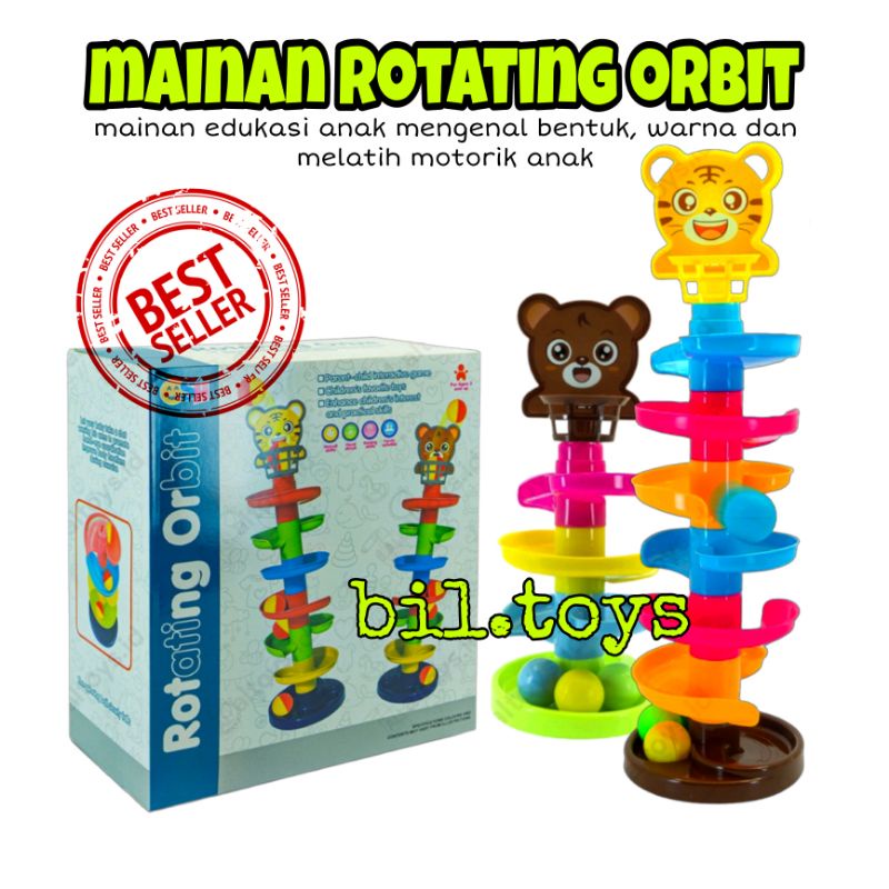 MAINAN ANAK ROTATING ORBIT MAINAN ROLLING BALL SPIRAL TOWER MAINAN EDUKASI ROLING BALL SH220 SH225