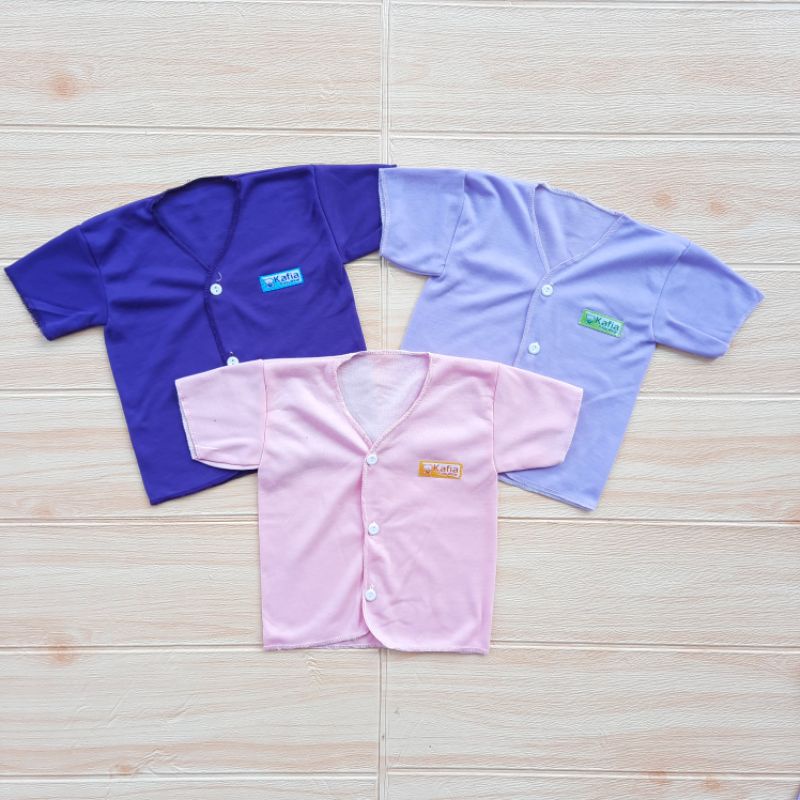 Baju Bayi Tangan Pendek Polos Newborn Lilac Kafia 0-3 Bulan