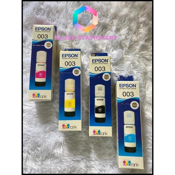 Produk Baru 1 Set 4 Pcs Tinta Epson 003 Original For Ink Printer L1110 L3110 L3150