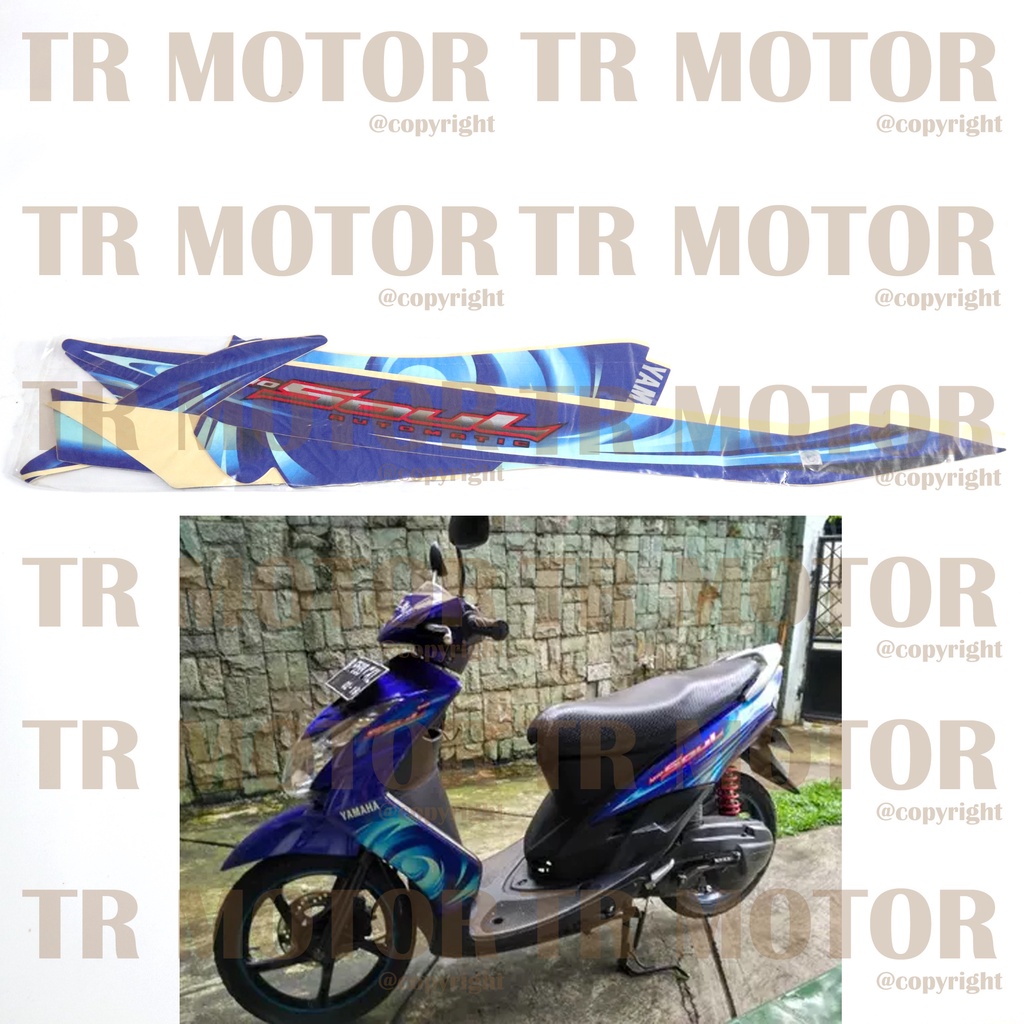 Stiker Motor Mio Soul 2007 Sticker Striping Lis Full Set Motor