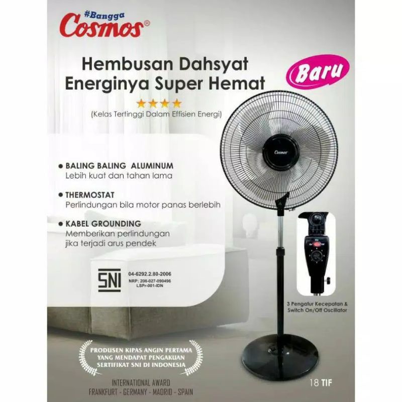Kipas Angin Cosmos 18" Besi 18 TIF