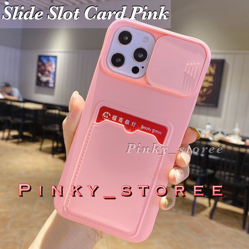 CASE SLOT CARD INFINIX HOT 12/ HOT 12PLAY/ HOT 12i/ HOT 11/ HOT 11S NFC/ HOT 11PLAY / SOFT CASE MACARON SLOT CARD/ SILIKON CASING SLIDE CAMERA + SLOT CARD HOLDER/ KARTU