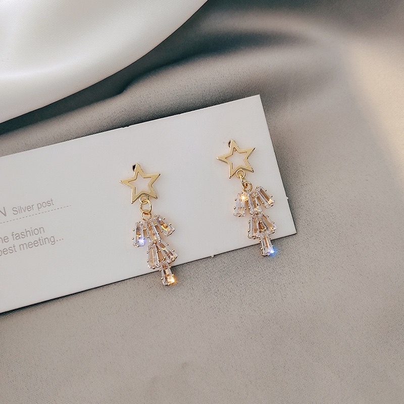 Anting E362 Air Tawar Lapis Silver Sterling 925 untuk Fashion Wanita anting