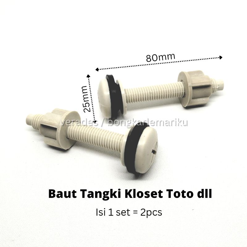 Baut Tangki Kloset Universal Toto / Baut Tanki Closet