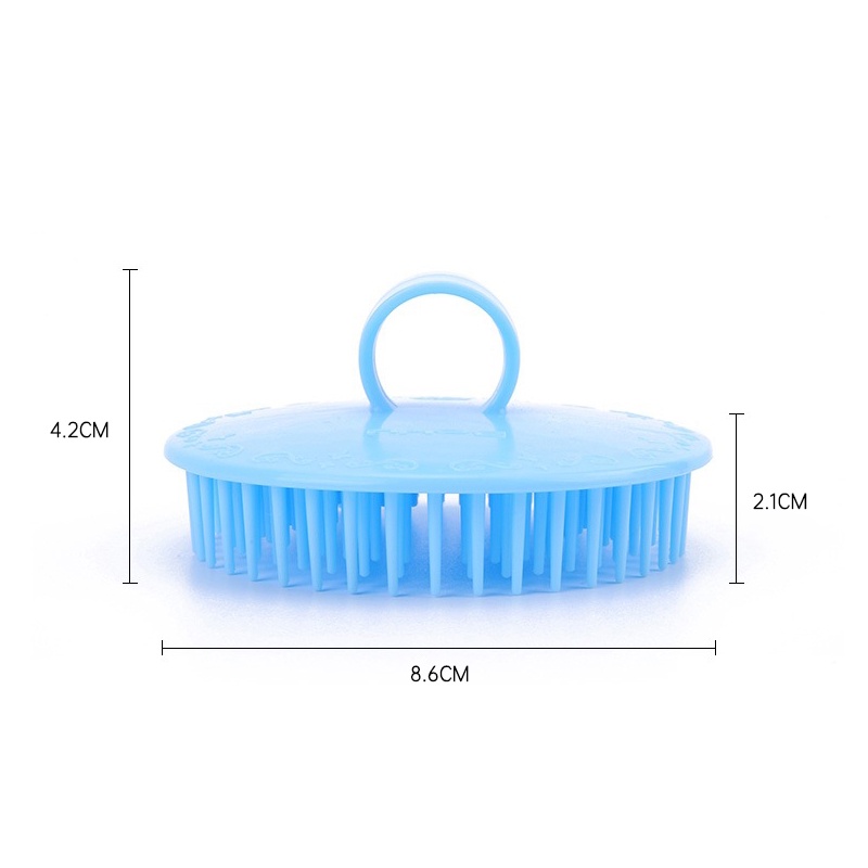 SISIR KERAMAS BULAT / SISIR SIKAT KERAMAS MANDI / SISIR PIJAT KEPALA / SISIR CUCI RAMBUT SILIKON / SISIR KERAMAS ANTI KETOMBE SERBAGUNA-7