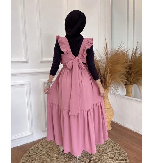 Chekout yola one set / pakaian muslim wanita / 2in1 / crincle airflow