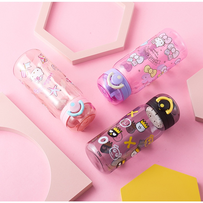 tumbler botol minum anak square Tritan BPA Free donald mickey minnie cars frozen hello kitty spiderman lotso sedotan tutup 3D