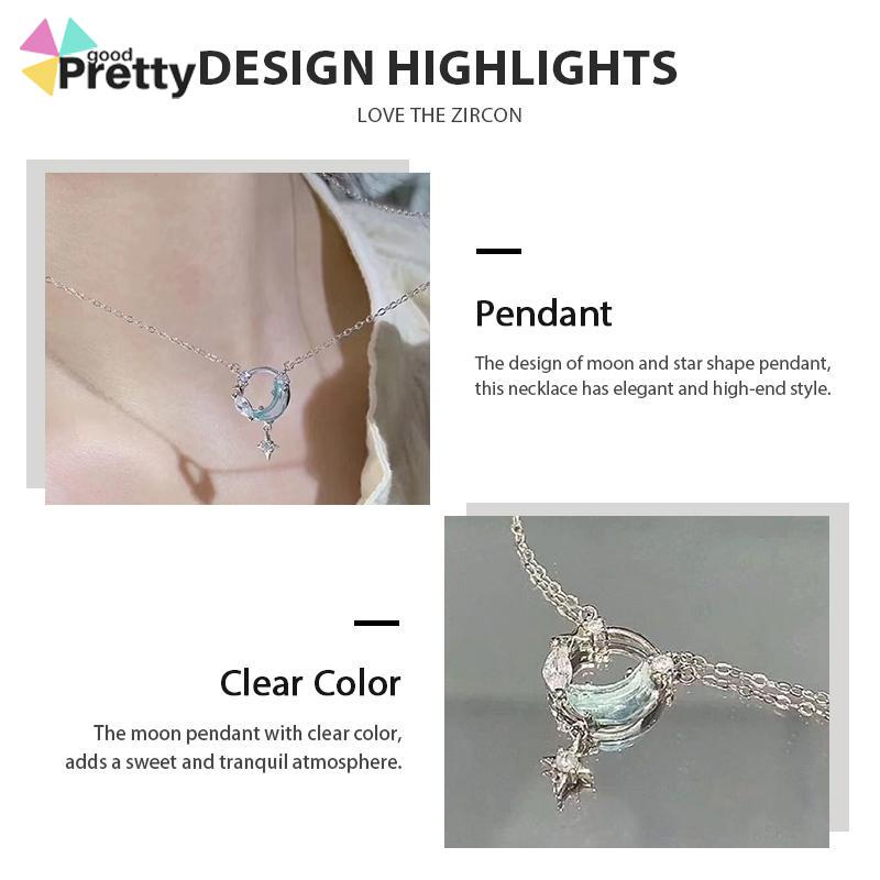 kalung perak wanita mewah  desain niche  kalung kalsedon putih - PD