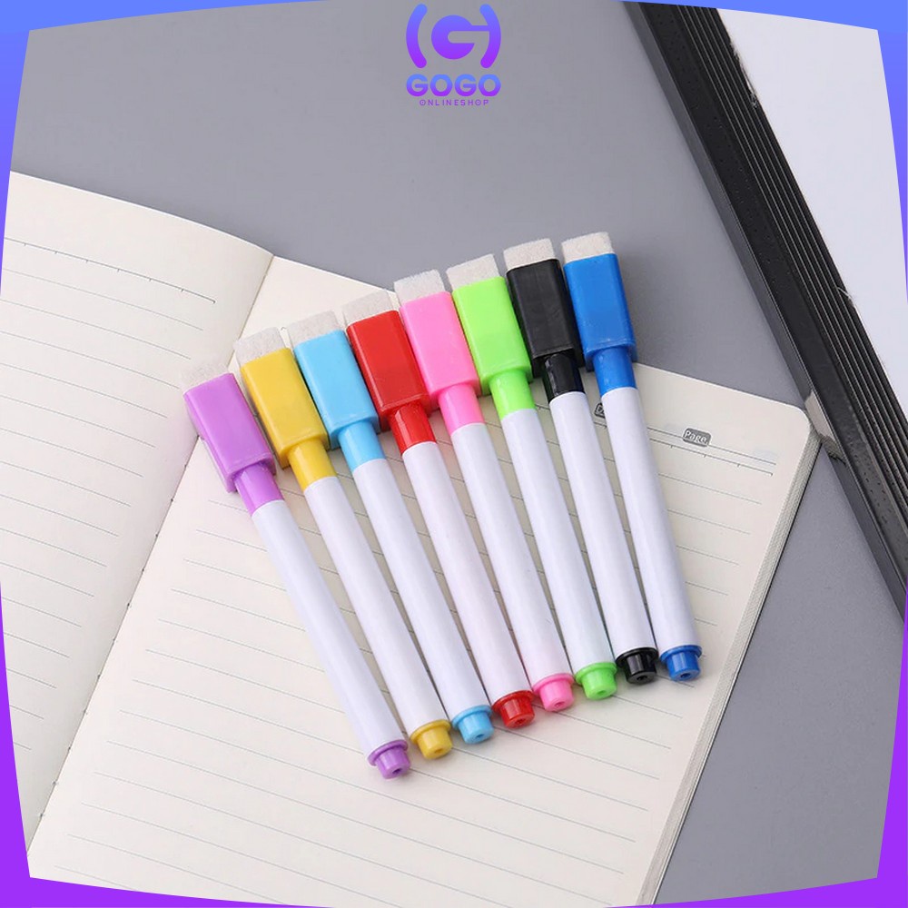 GOGO-A27 Spidol Mini Magnet Papan Tulis White Board  Dengan Penghapus / Sepidol Warna Warni Wipe And Clean Kecil