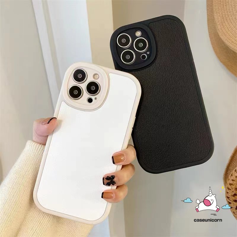 Soft Case Bahan Kulit Tahan Debu Shockproof Untuk iPhone 11 14 12 13 Pro MAX 6 6s 7 8 14 Plus XR X XS MAX SE 2020