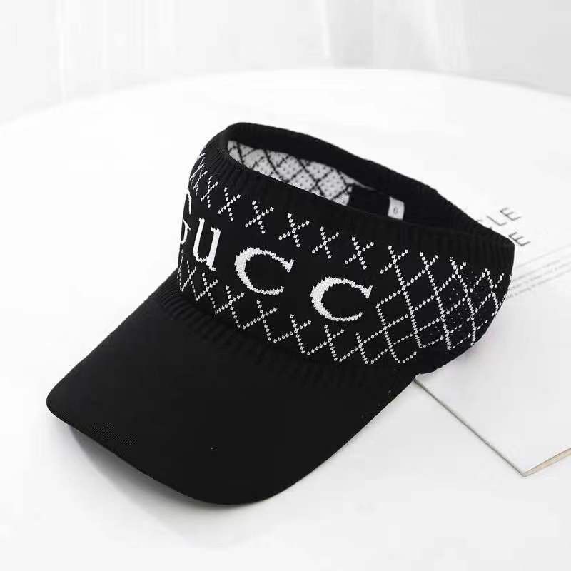 Topi Musim Panas Kosong Atas Perlindungan Matahari Matahari UV Knit Cap Visor Baseball