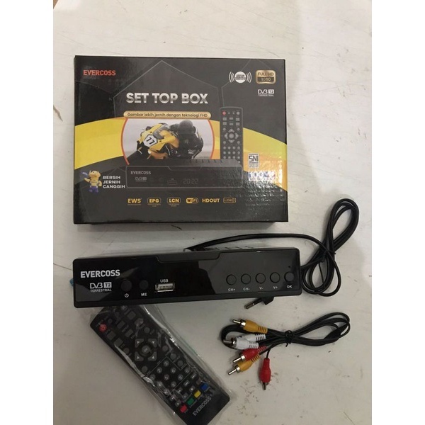 EVERCOSS STB SET TOP BOX MAX MEGA BOX TV DIGITAL RECEIVER FULL HD