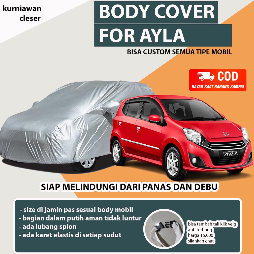 Body cover mobil agya/sarung mobil/cover mobil jazz/agya/ayla/Cover mobil agya