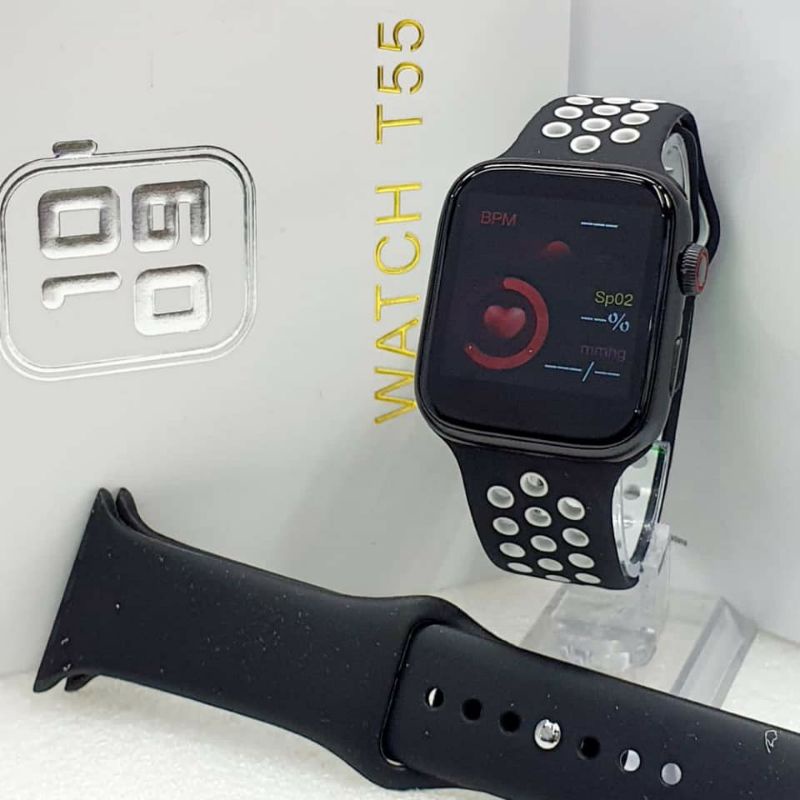 Jam Tangan T55 Tahan Air Bluetooth Android Ios Pemantau Detak Jantung Kalori Tidur Kesehatan Sporty