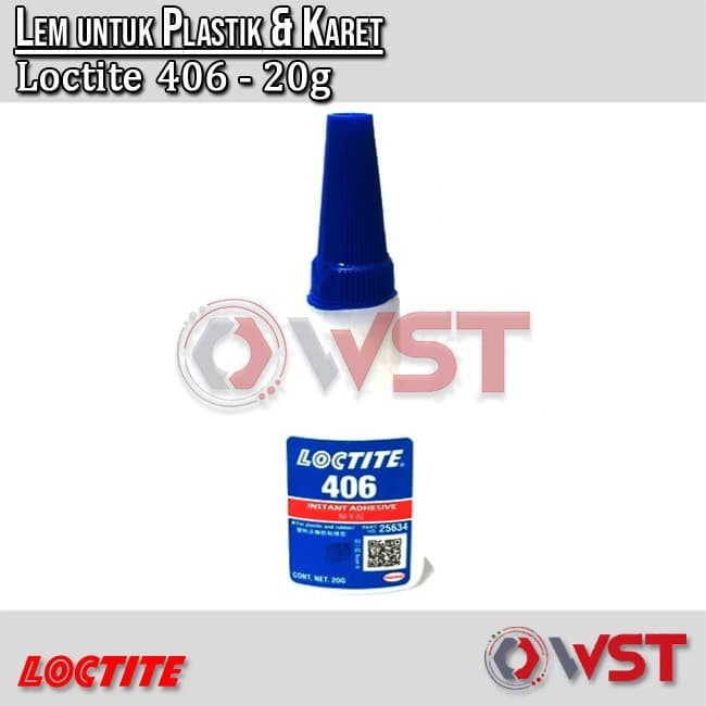 Loctite 406 - 20 gram - Lem Multifungsi - Lem Karet - Lem Plastik