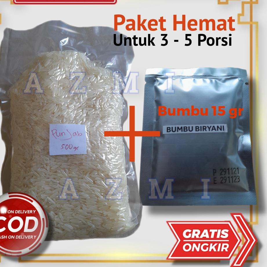 

✨Terbaru✨ Paket hemat Beras Basmati 500gr dan Bumbu Nasi biryani 15gr untuk 3-5 porsi gas !!
