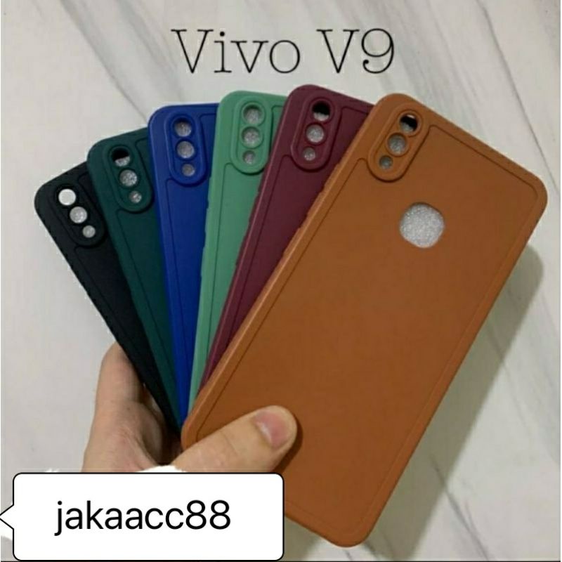 Softcase Slicon pro Camera VIVO V9 SLICON MACARON PRO CAMERA