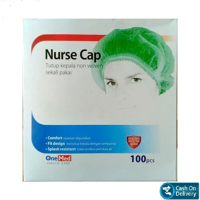 Jual Gilaa!!! Nurse Cap Topi Perawat Penutup Kepala Onemed / Box Isi ...