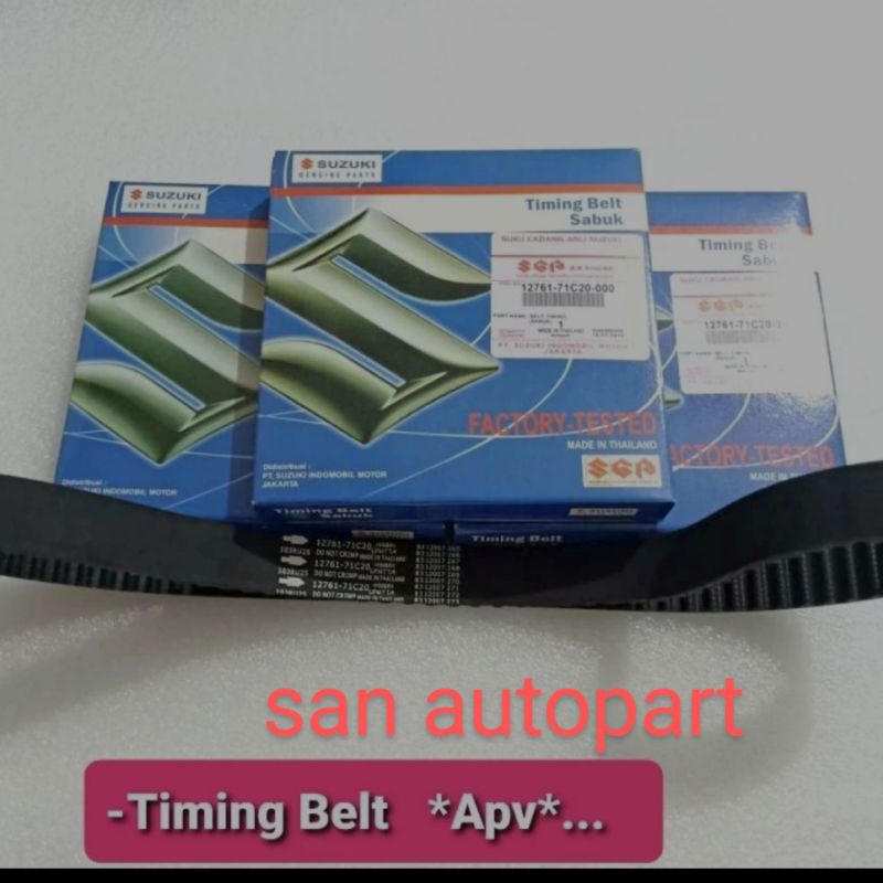 Timing belt teming bel Suzuki APV/arena/Baleno/esteam/Futura injeksi/Escudo 1.6/ Mega carry ori