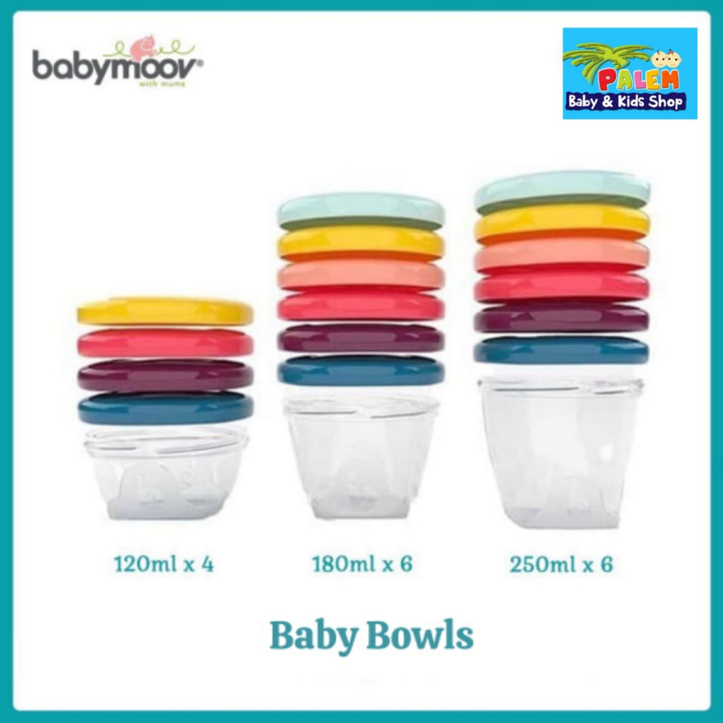 babymoov Baby Bowls 4 X 120ml, 6 X 180ml -250ml