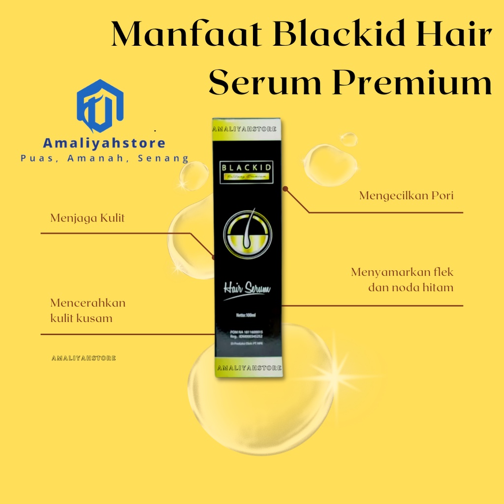 Serum Rambut Rontok Parah  Pemanjang Rambut Serum Penghitam Rambut Pria Dan Wanita Anti Rontok Dan Penghilang Uban Cepat Permanen 100ml Blackid Hair Serum Premium Original Bpom