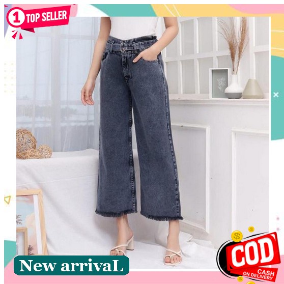 Are_Celana Jeans Wanita/Cewek Kecil Dan Jumbo/Besar Pensil 7/9 Putih Stik Balik Model Terbaru Best S