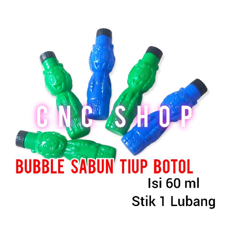 Mainan Bubble Sabun Tiup Gelembung Botol Stik 3Lubang Lucu Suvenir Anak Murah