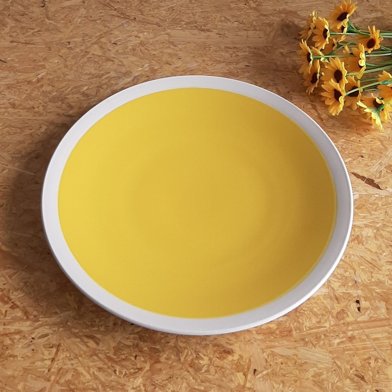 00208 Piring Makan Keramik Citrus Lemon / Piring Keramik / Piring Makan Ceper / Piring Makan Keramik