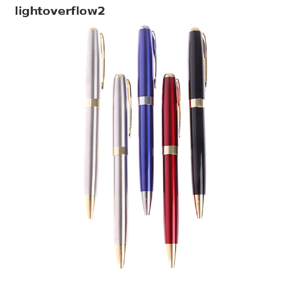 (lightoverflow2) 1pc Bolpen metal Rotasi Putar Untuk stationery Sekolah / Kantor