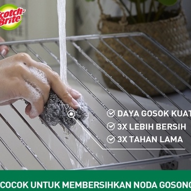 3M SCOTCH BRITE SABUT STAINLESS CUCI PIRING (BELI 1 RTG LEBIH MURAH)