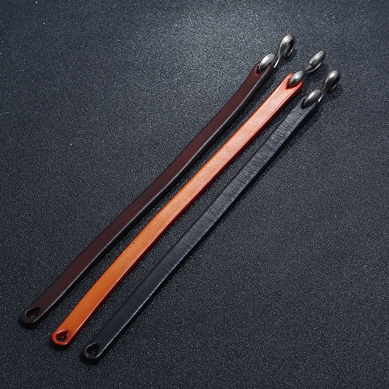 Gelang Bahan Kulit Gaya Retro Punk Rock Eropa Amerika