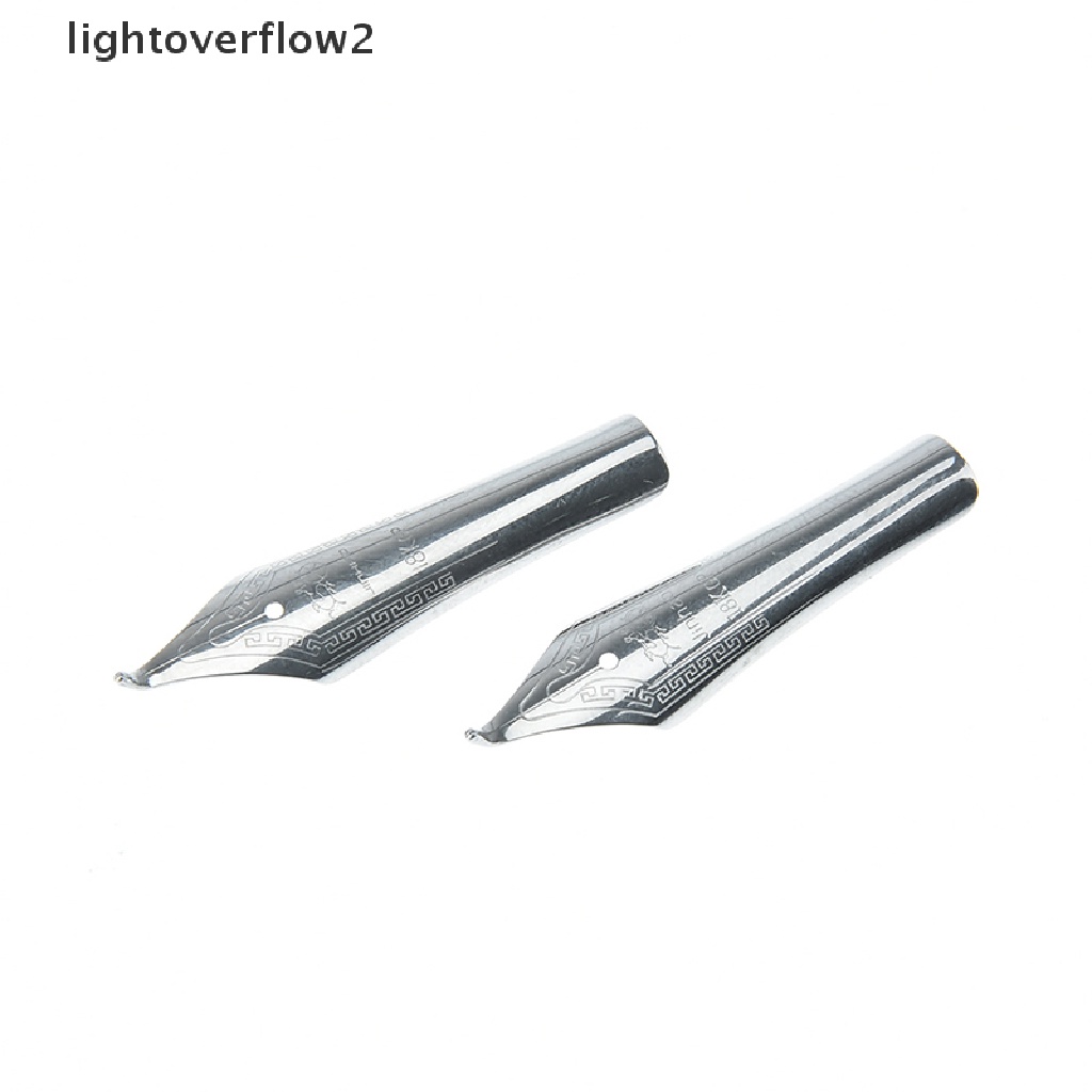 (lightoverflow2) 1pc x750 159 Pena fountain silver Ujung Lengkung Untuk jinhao