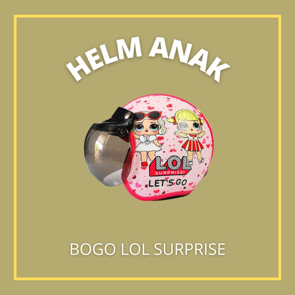 GI Helm Karakter Anak Model BOGO LOL Surprise 3-7 Tahun