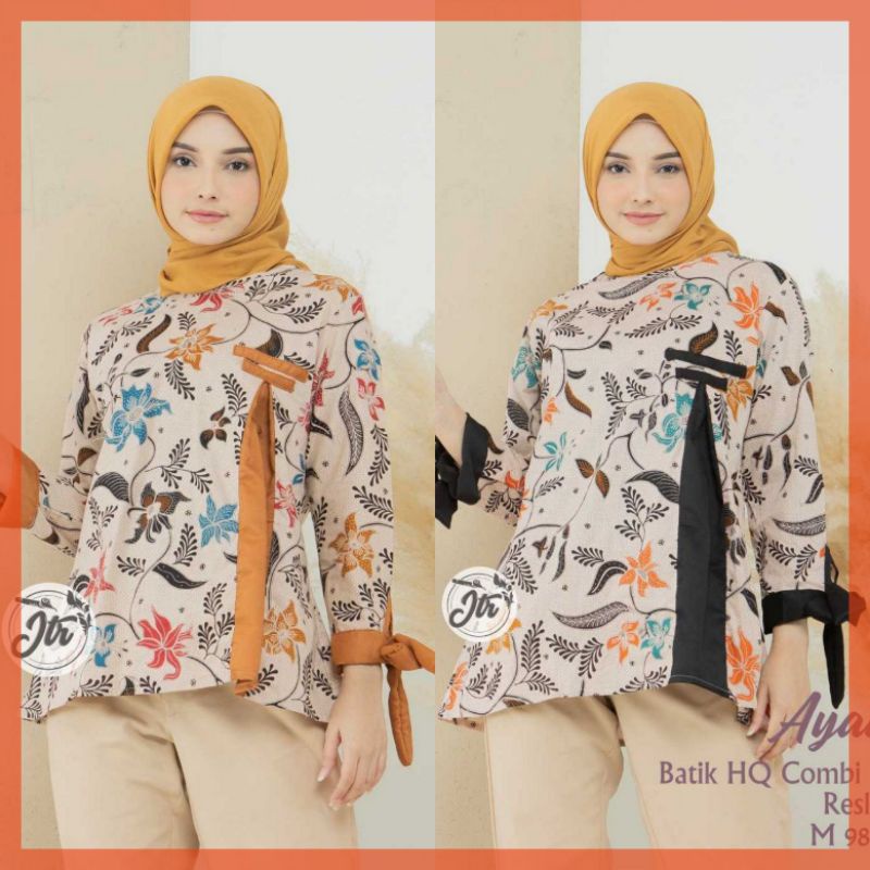 ATASAN BATIK WANITA BLOUSE KANTOR BLOUSE KERJA SERAGAMAN BATIK TRENDY INTERNATIONAL