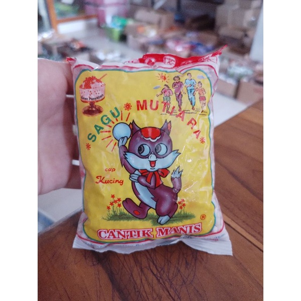 

Sagu Mutiara cap kucing 100gr | Sagu merah murah | Mutiara