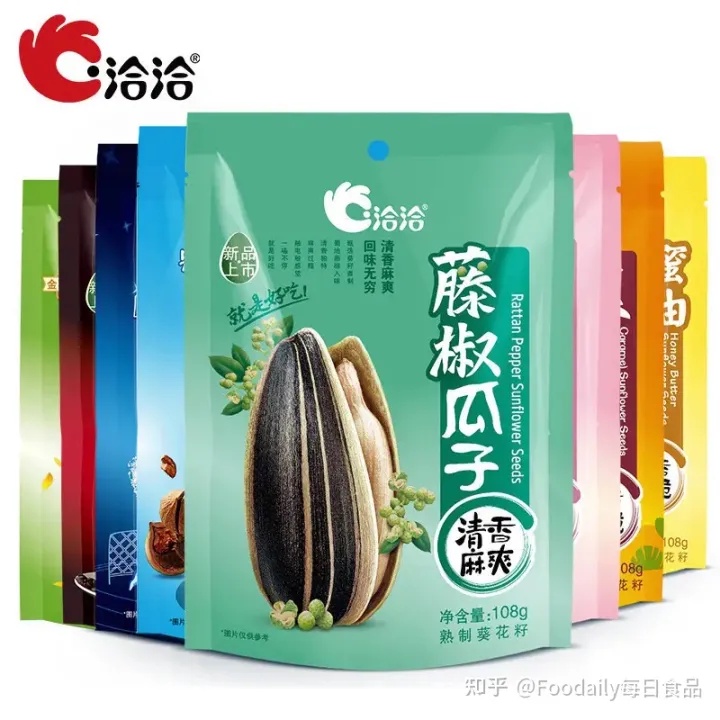

QIAQIA HICKORY SUNFLOWER SEED 108G 洽洽瓜子