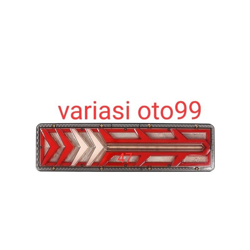 HARGA 1 Pasang Lampu StopLamp variasi Rem Belakang LED Runing Mobil Truck Truk model Panah  24Volt