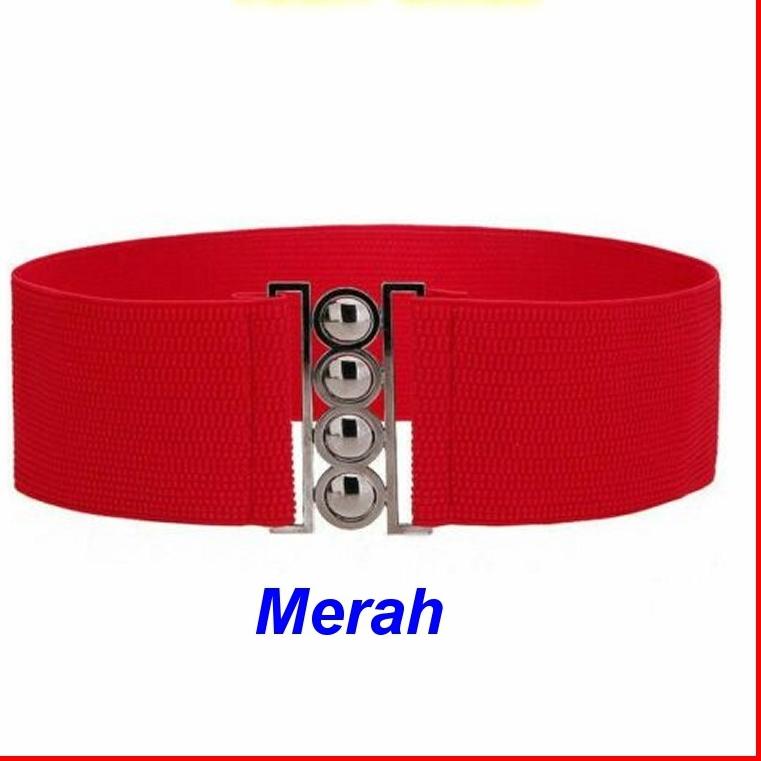 Belt Sabuk Wanita Pita Obi Karet Ikat Pinggang Fashion Gesper Cewek Korea Oby Besar Jumbo Big Women 