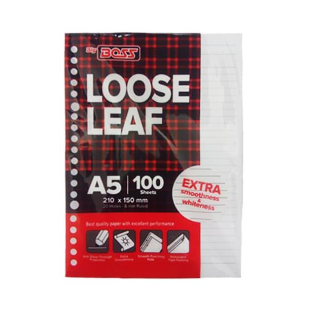 

☟ Kertas Loose Leaf / File A5 100 Paperline / Big Boss ✍