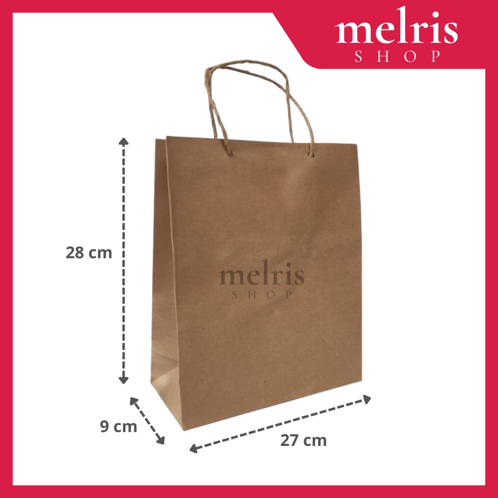 

Paper Bag 27x9x28 / Paper Bag Kertas / Paper Bag Craft Coklat Polos