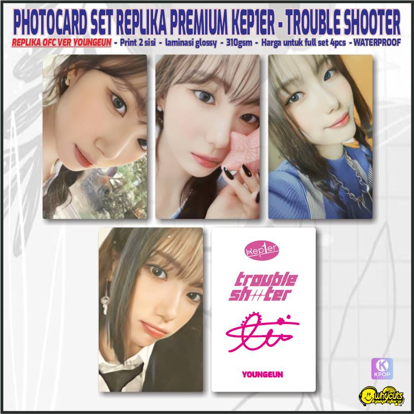 Photocard Set Premium Unofficial Kep1er TroubleShooter Edisi Member / print 2 sisi laminasi glossy / anti air