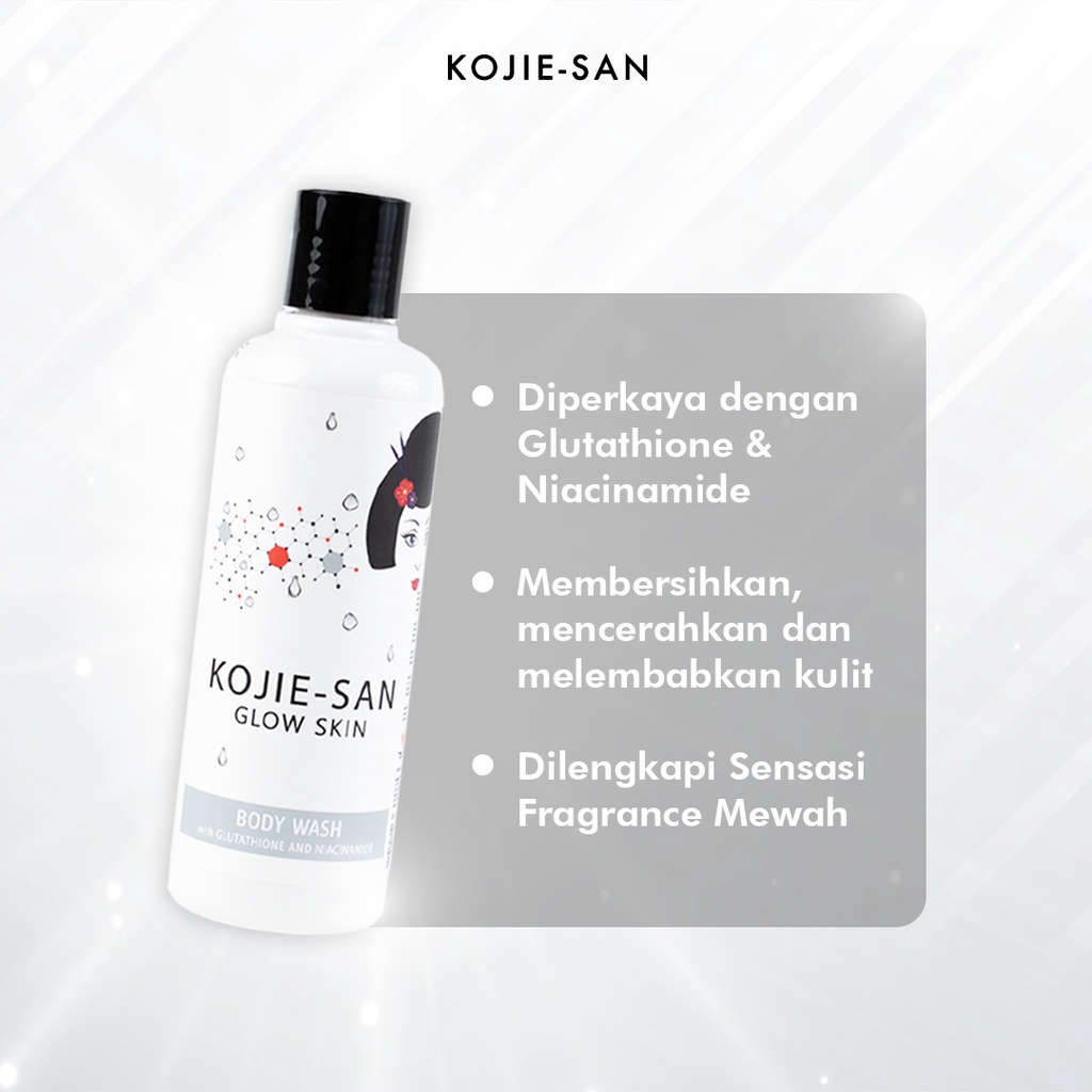 KOJIE SAN GLOW SKIN BODY WASH WITH GLUTATHIONE &amp; NIACINAMIDE 250ML