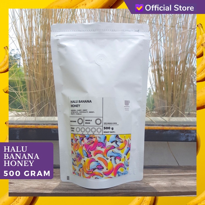 

KOPI ARABIKA HALU BANANA HONEY 500 GRAM BIJI DAN BUBUK
