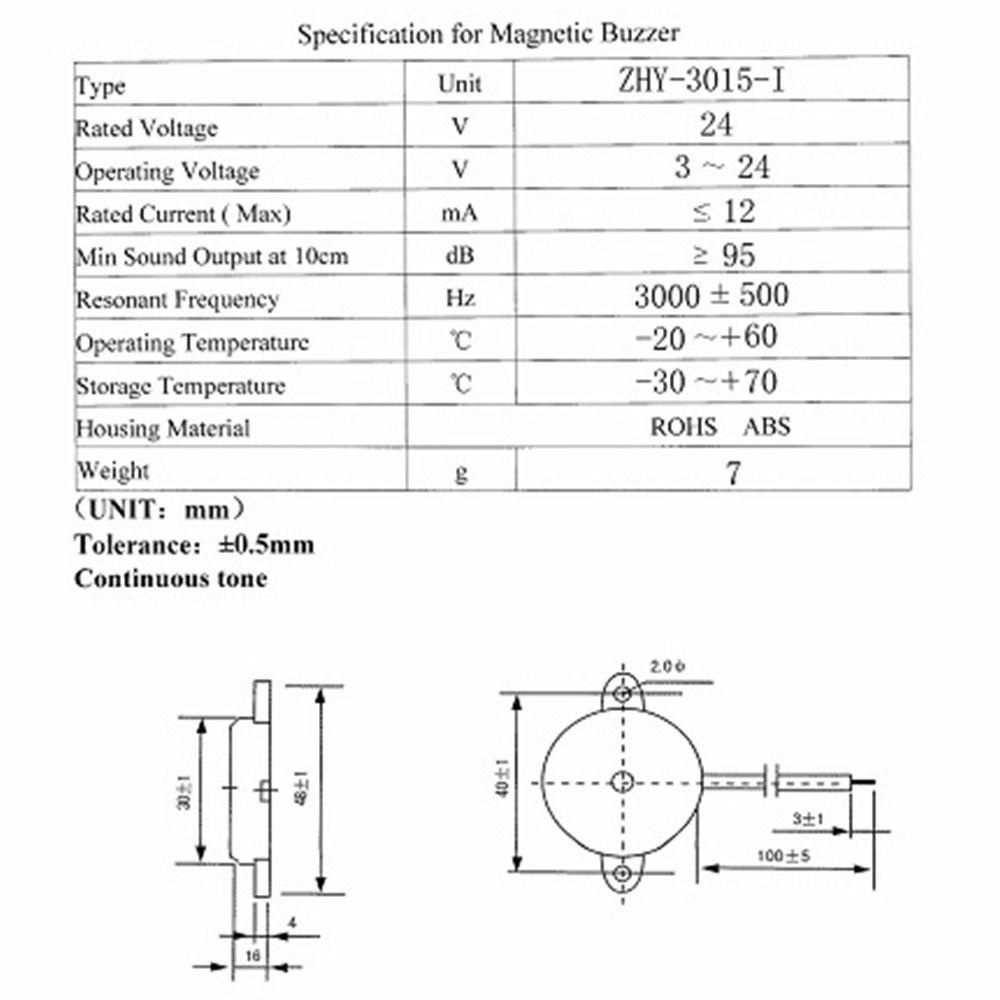 Top 4pcs Alarm Bel Elektronik Alarm Buzzer Mini 3015suara Alarm Suara DC 24V Nada Konstan