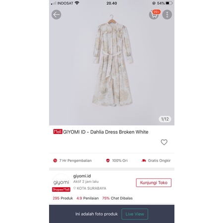 Preloved Giyomi Dress (Dahlia Dress Giyomi Broken White XL)