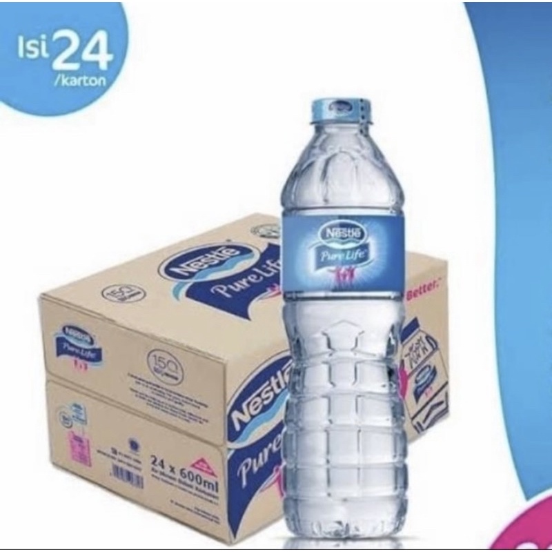 Nestle Pure Life 600 ml Air Minum Kartonan 24 pcs Grab Gojek